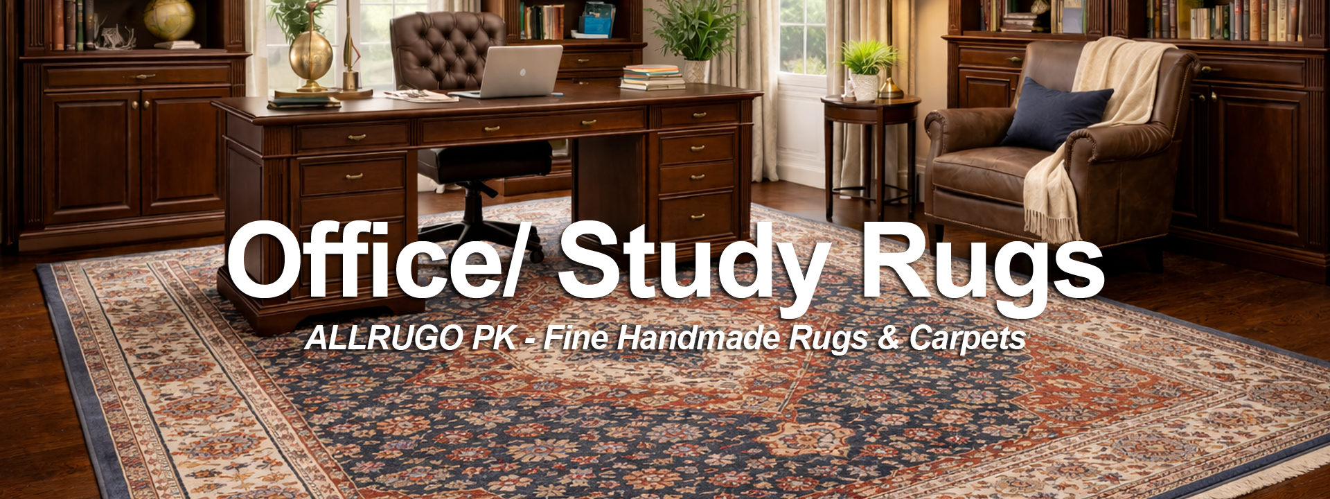 Best Handmade Office Rugs - Study Room Mats  - ALLRUGO Pakistan