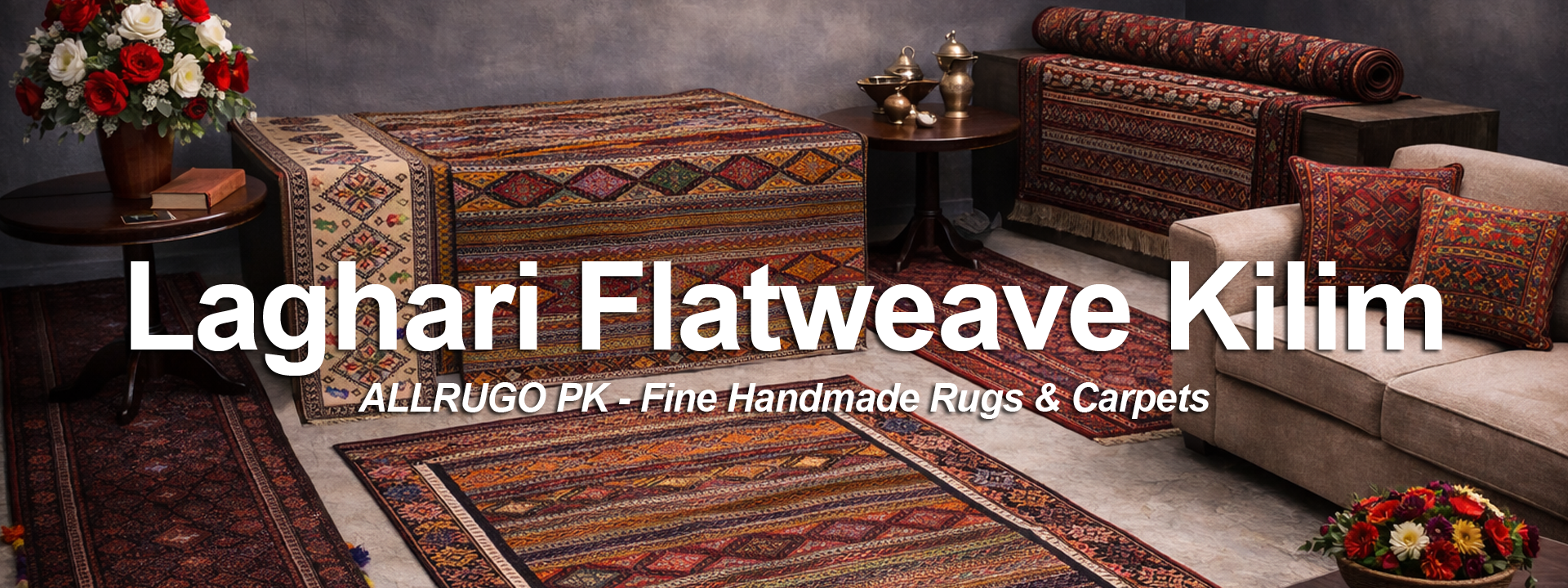 Handmade Laghari Flatweave Dhurrie - Best Kilim - ALLRUGO PK