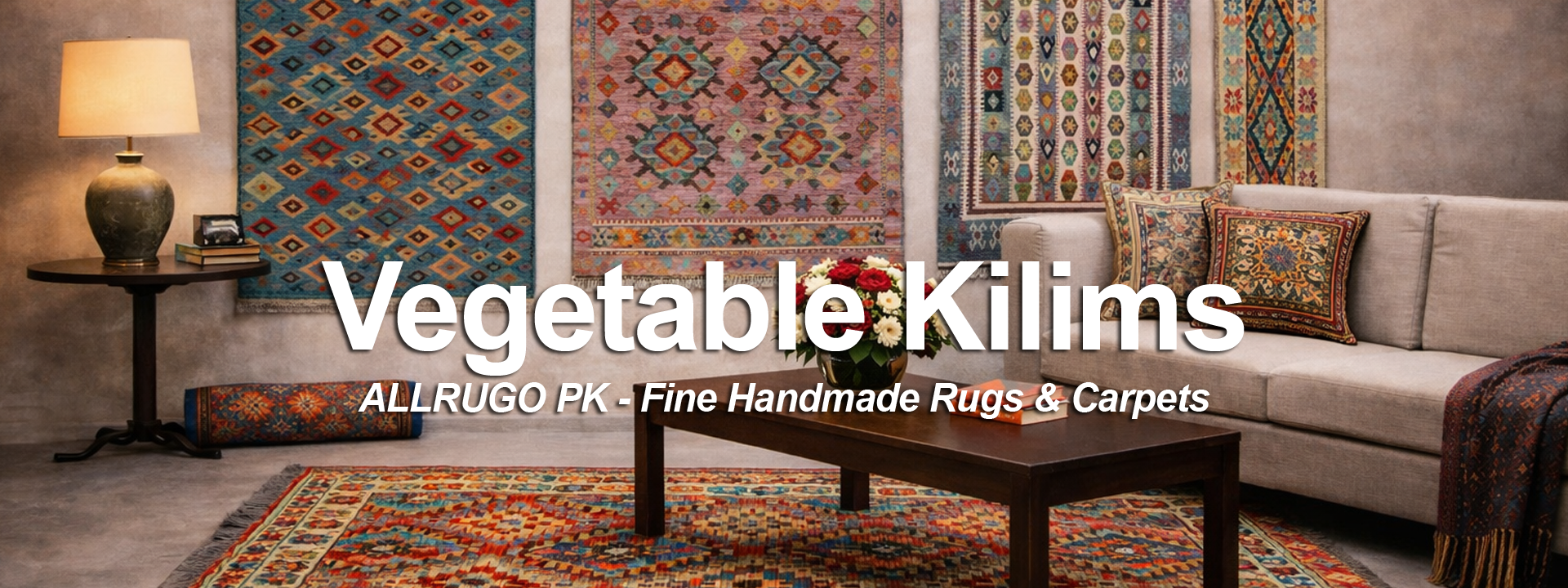 Turkish Design Lightweight Vegetable Kilim Rugs - ALLRUGOPK