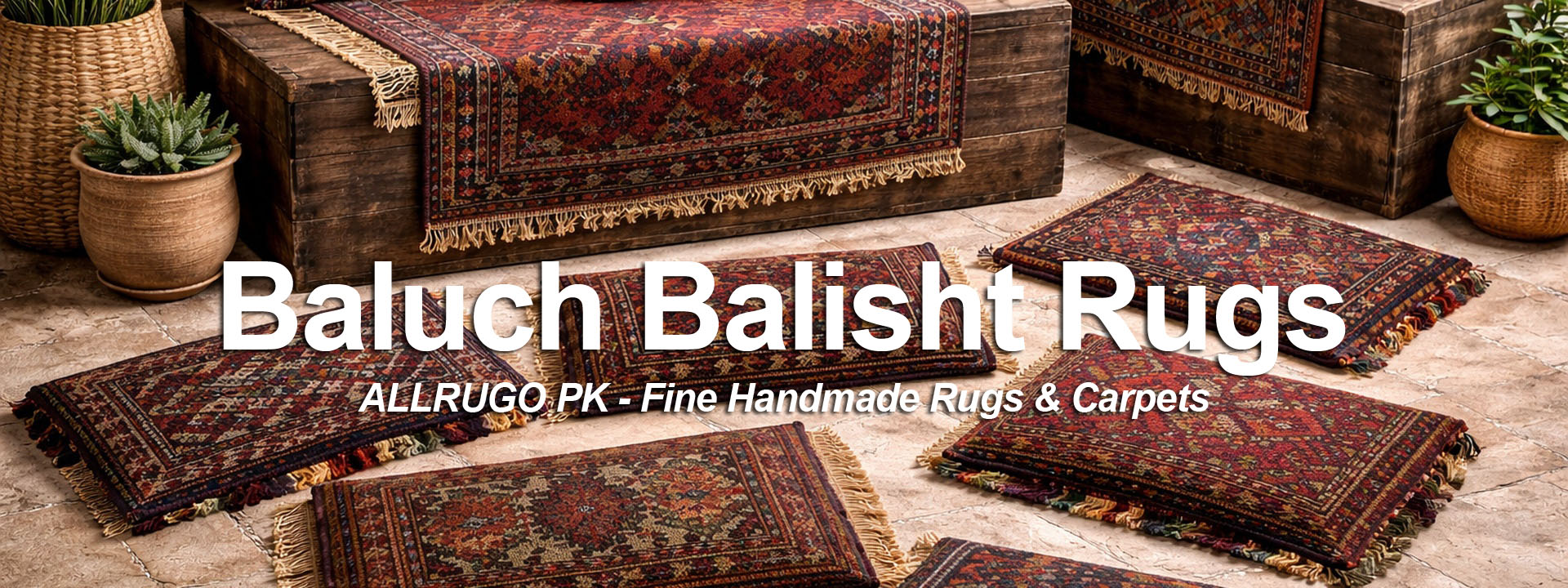 Vintage Baluch Balisht Rug - Antique Wool Pillow - ALLRUGOPK