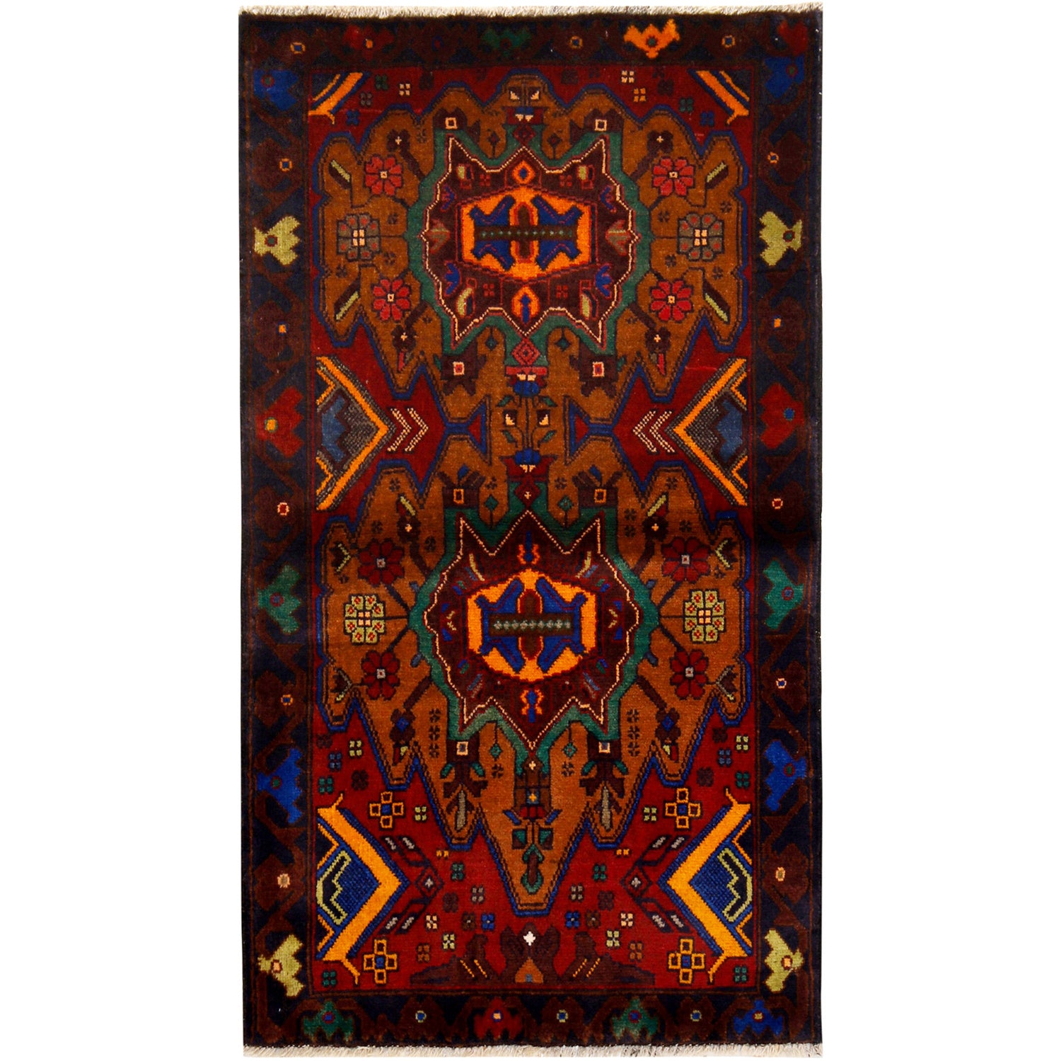 Multi Color Baluchi Rug 2' 7 x 4' 8 (ft) - 10162