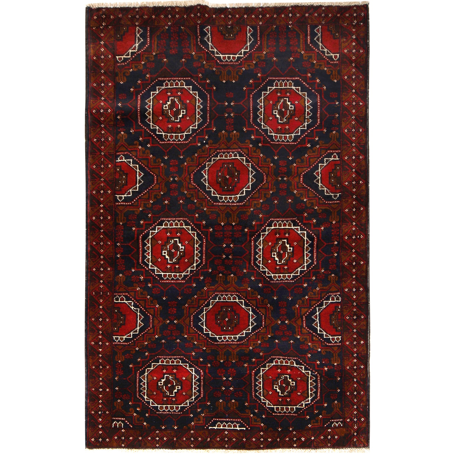 Tribal Baloch Rug 3' 6 x 5' 9 (ft) - No. 10190