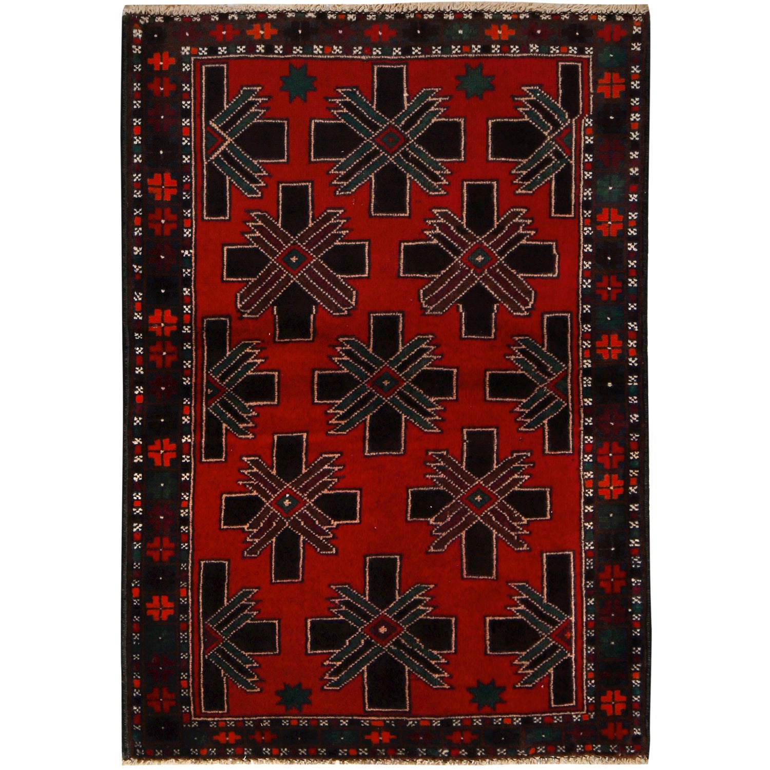 Baluch Small Size Rug 3' 0 x 4' 5 (ft) - 10249