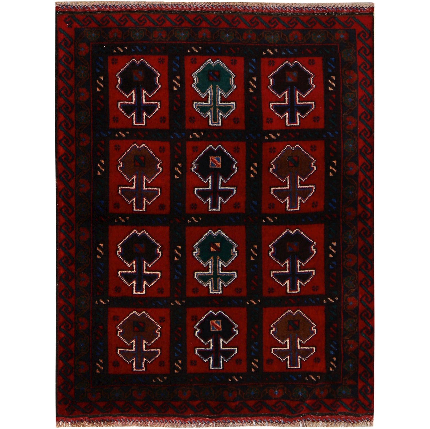 Traditional Baloch Rug 3' 1 x 4' 1 (ft) - No. 10252