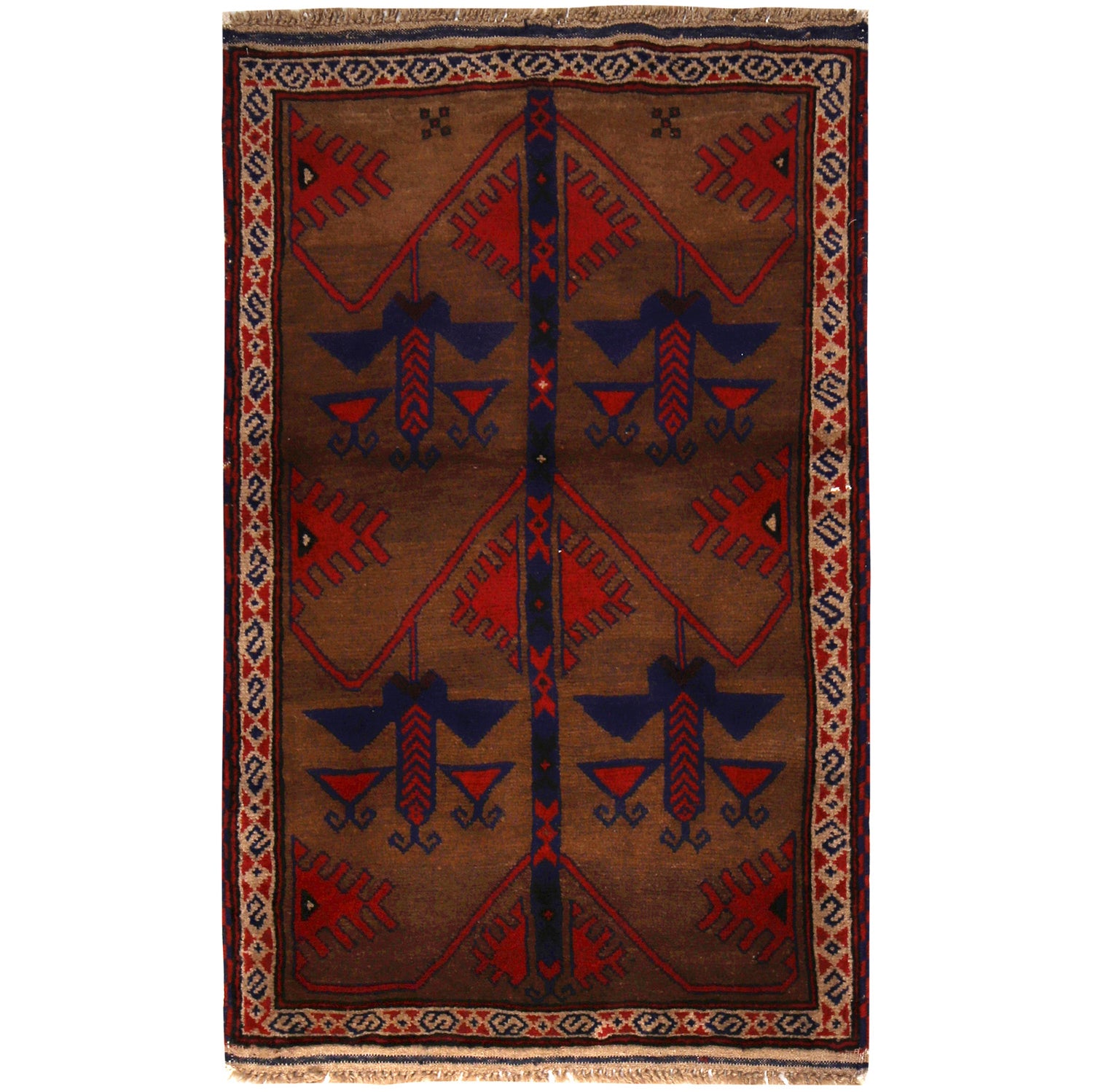 Tribal Baloch Rug 2' 8 x 4' 7 (ft) - No. 10278