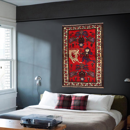 Handmade Picture Rug 2' 9" x 4' 2" (ft)- No. 11265