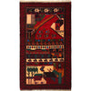 Handmade Picture Rug 3' 9" x 6' 7" (ft)- No. 11659