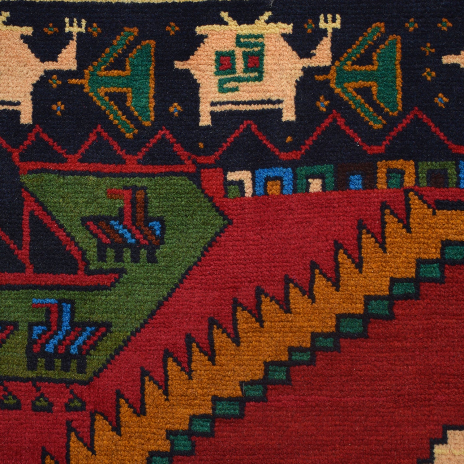 Handmade Picture Rug 3' 9" x 6' 7" (ft)- No. 11659