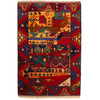 Handmade Pictorial Carpet 3' 7" x 6' 4" (ft)- No. 11772