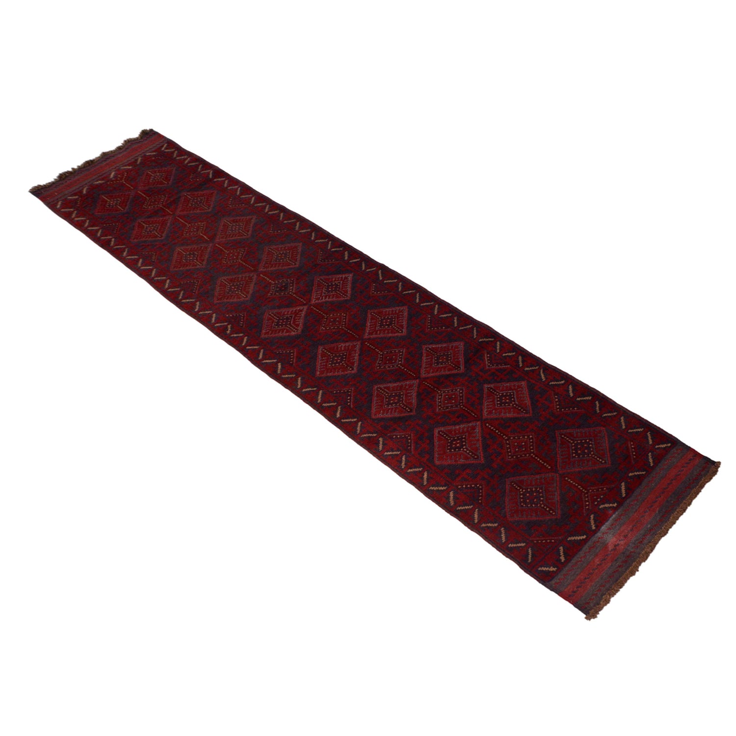 Red Mashwani Long Runner 2' 2 x 11' 8 (ft) - No. 1182