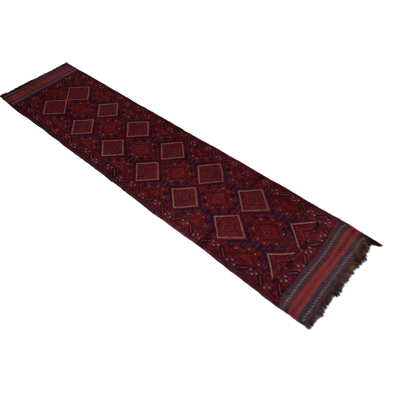 Red Mashwani Long Runner 2' 4 x 11' 8 (ft) - No. 1184