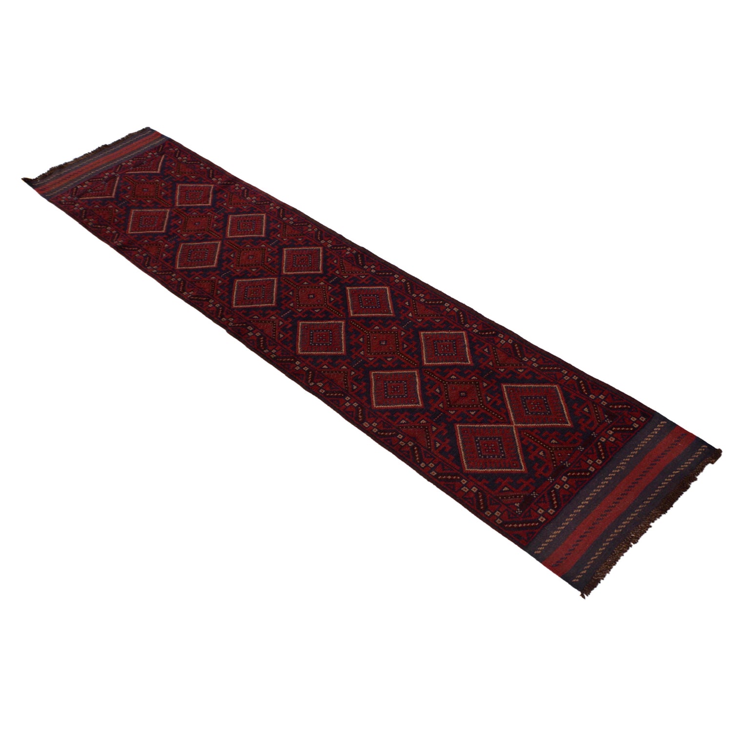 Red Mashwani Long Runner 2' 4 x 11' 8 (ft) - No. 1184