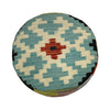 Handmade Round Kilim Stool for Home Decor 1' 2" x 1' 5" (ft) - No. AL11