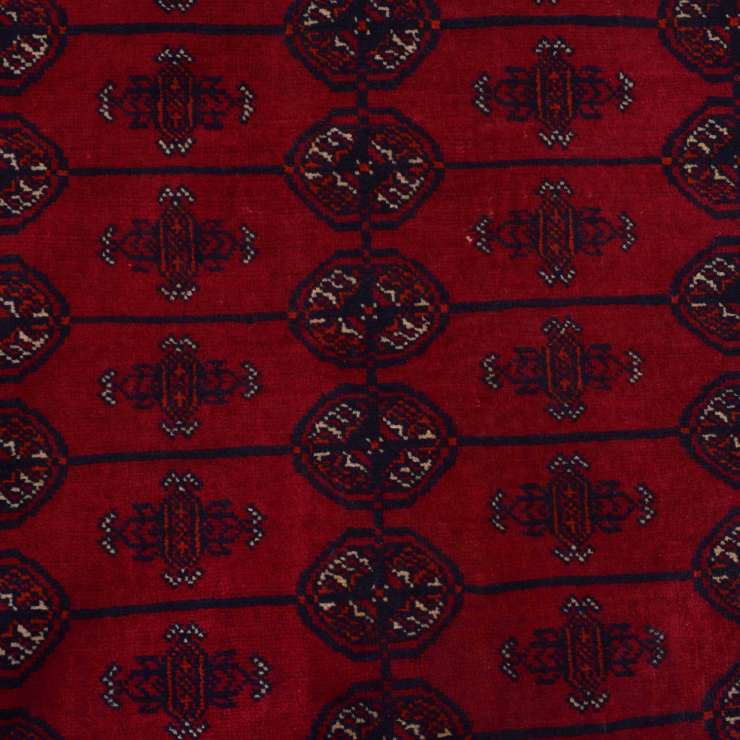 Hand Knotted Bokhara Wool Carpet 4' 6" x 6' 2" (ft) - No. 1324