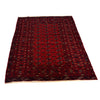 Red Color Bokhara Carpet 4' 2" x 5' 6" (ft) - No. 1325