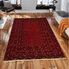 Red Color Bokhara Carpet 4' 2" x 5' 6" (ft) - No. 1325