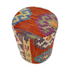 Kilim Round Stool - Handmade Seating 1' 2" x 1' 5" (ft) - No. AL13