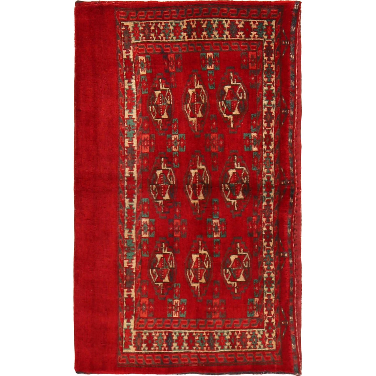 Red Color Balisht Rug 2' 3" x 3' 10" (ft) - No. 1452