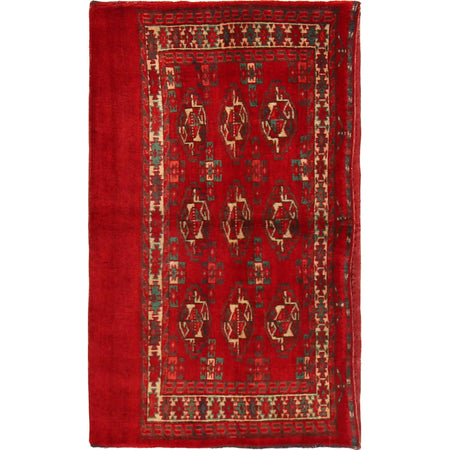 Red Color Balisht Rug 2' 3" x 3' 10" (ft) - No. 1452