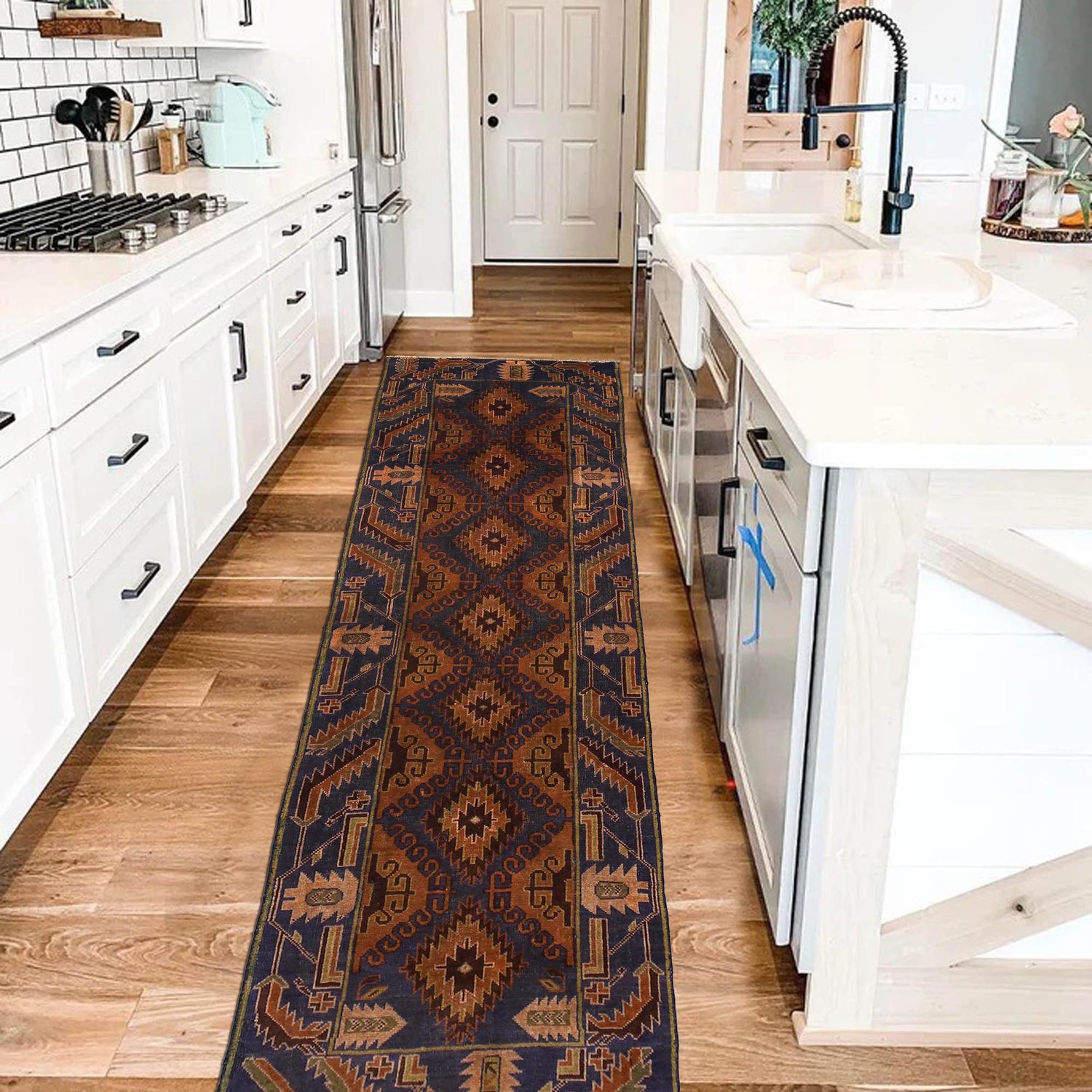 Handmade Vintage Baluch Runner 2' 7" x 9' 6" (ft) - No. AL171