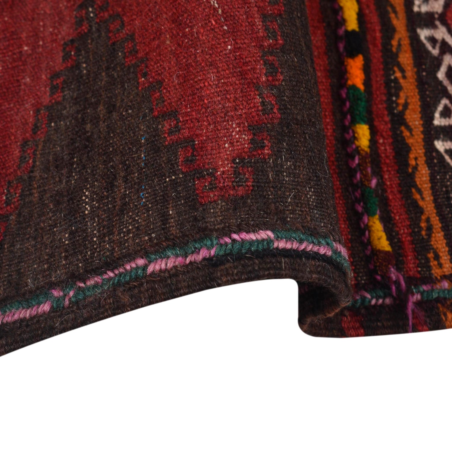 Hand Knotted Table Sheet Dhurrie Runner 2' 3" x 6' 5" (ft) - No. 18