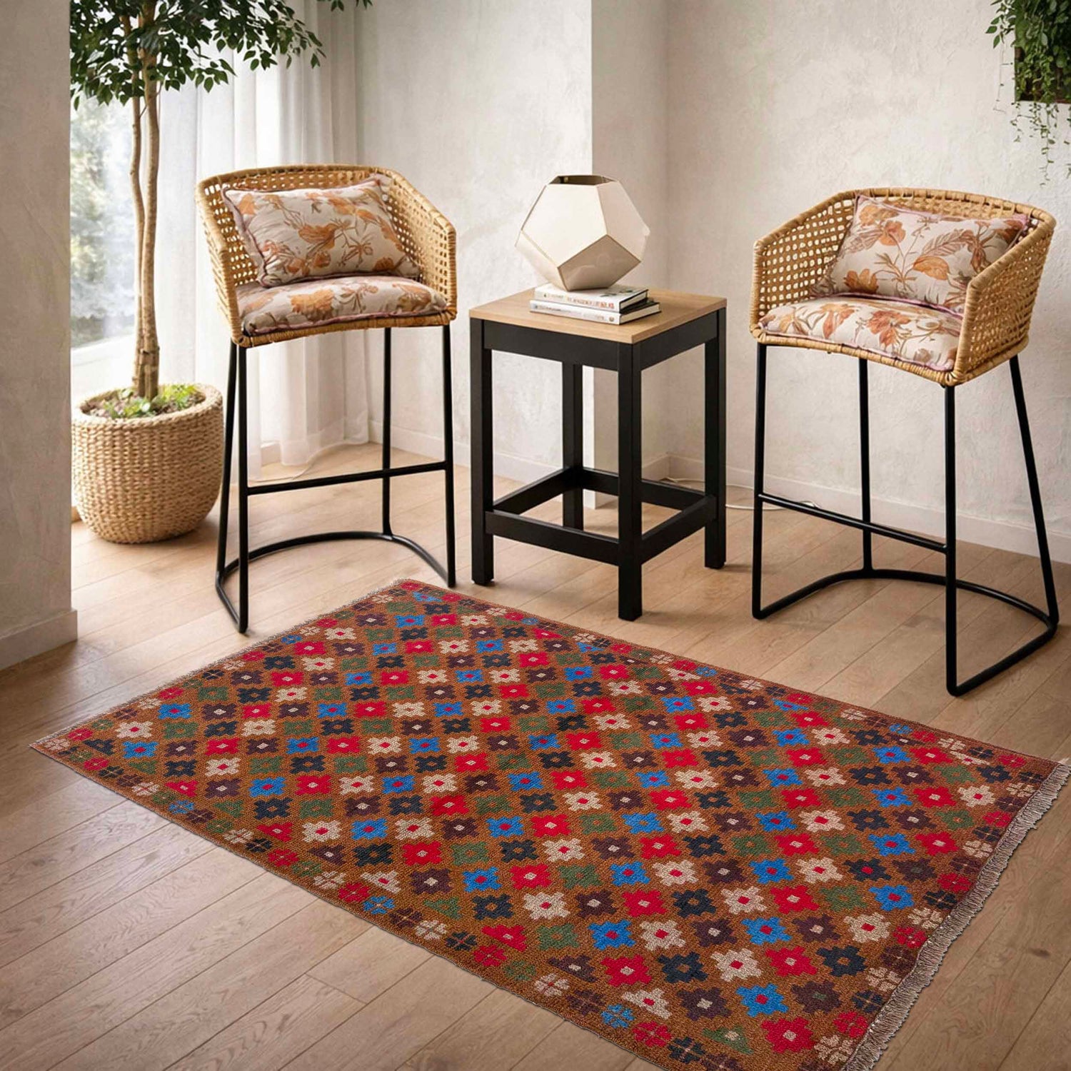 Tribal Baloch Rug 3' 3" x 4' 10" (ft) - No. 1901