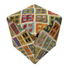 Kilim Square Stool - Handmade Seating 1' 3" x 1' 3" (ft) - No. AL1