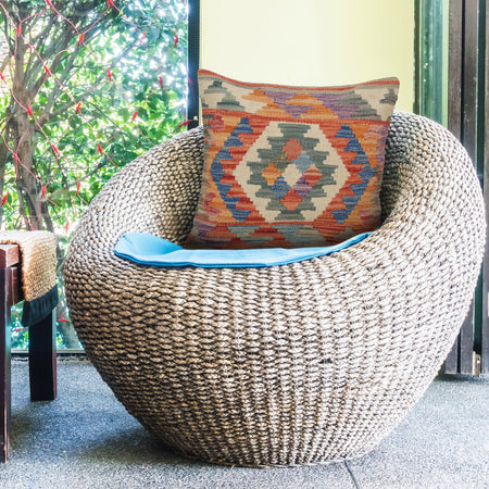 Turkish Design Kilim Cushion 1' 4 x 1' 4 (ft) - No. 24052