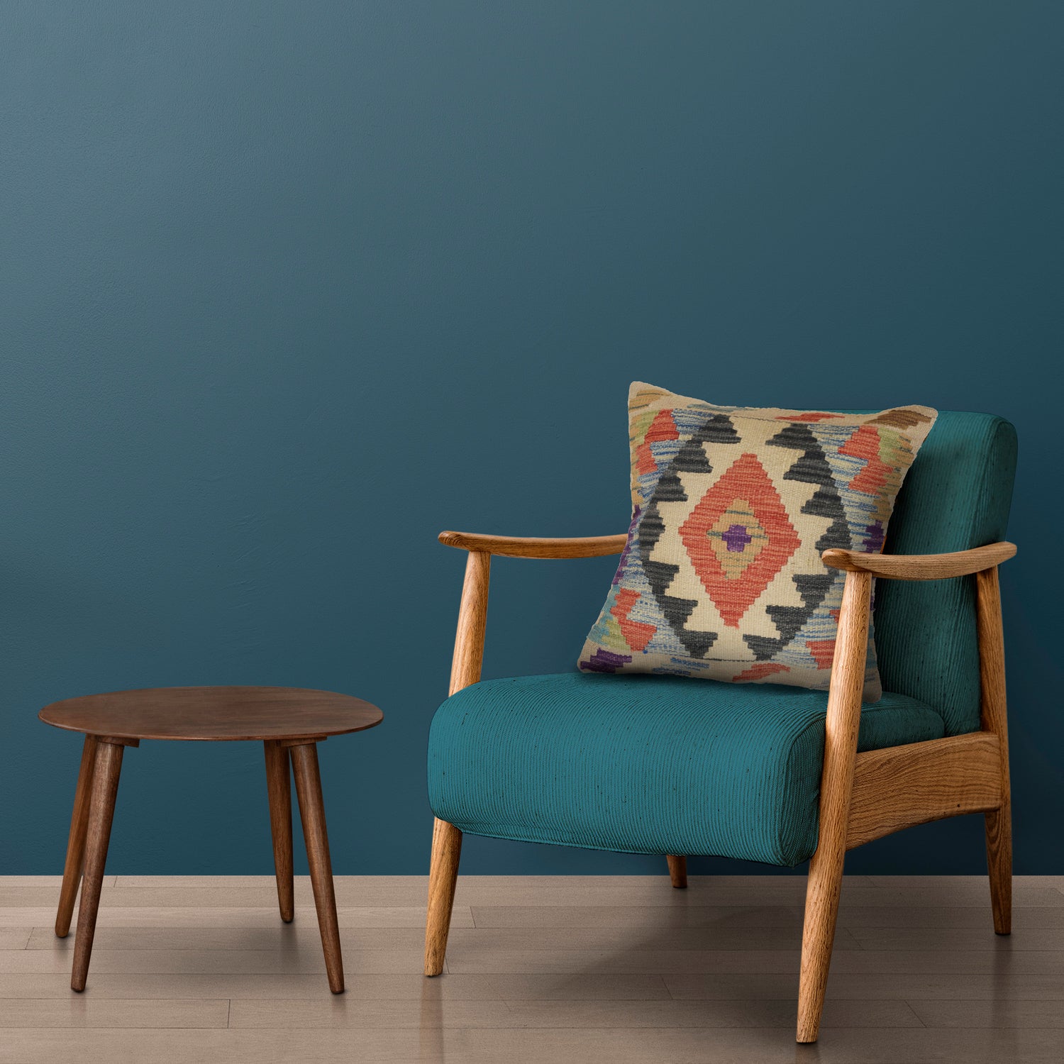 Hand Knotted Kilim Cushion 1' 4 x 1' 4 (ft) - No. 24100