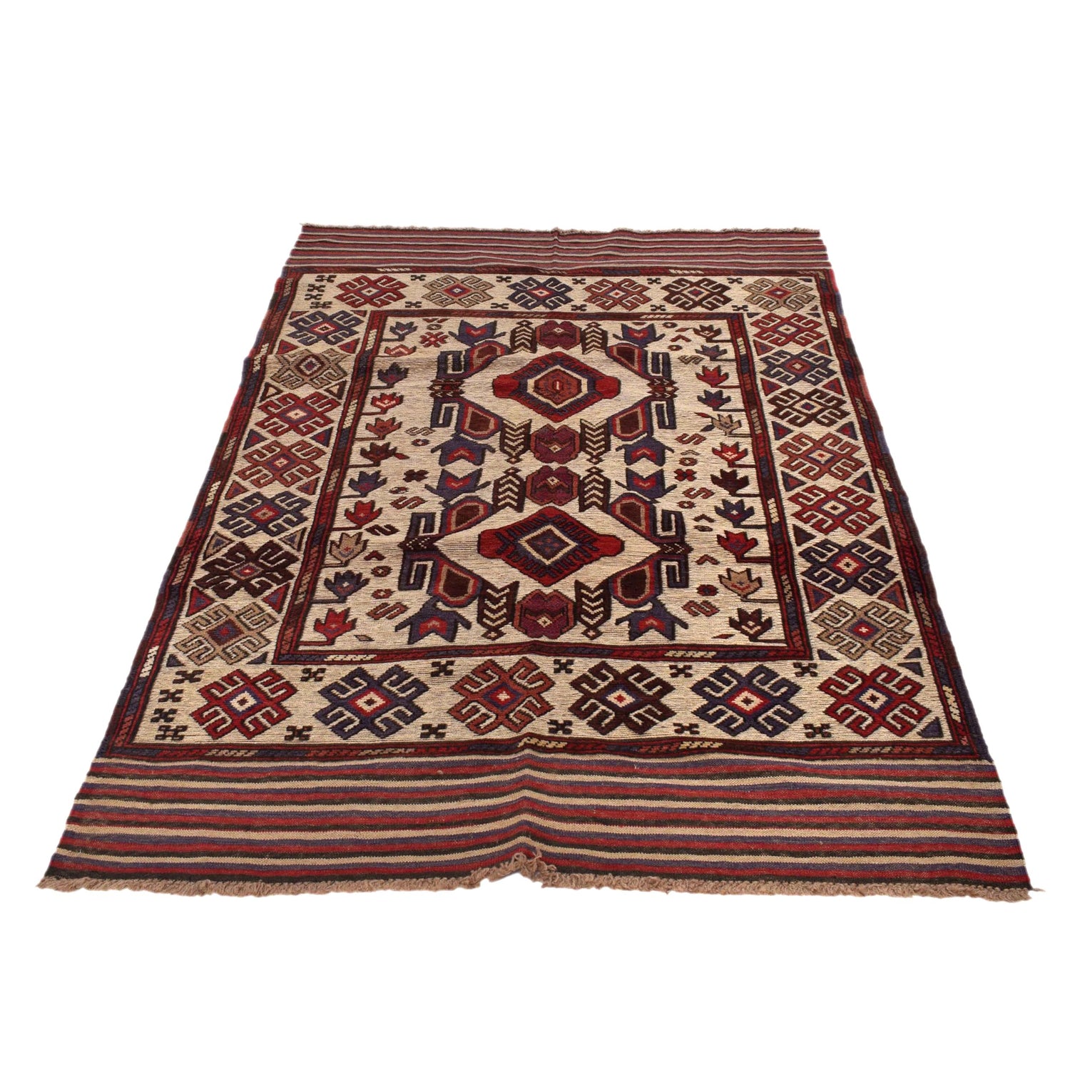 Handwoven Barjesta Kilim Rug 4' 0" x 5' 11" (ft) - No. 2518