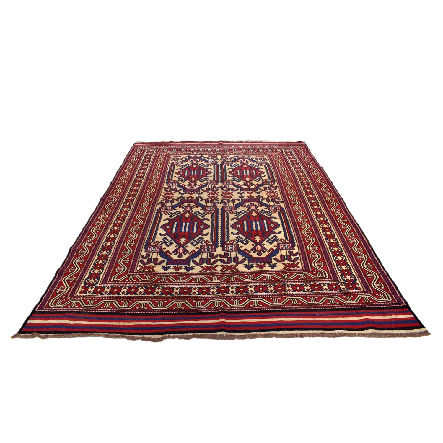 Handmade Flatweave Kilim 6' 11" x 9' 8" (ft) - No. 2952