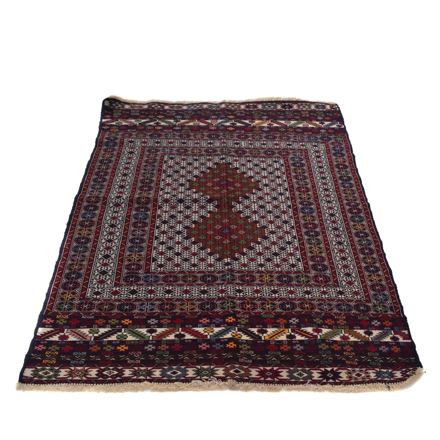 Fine Quality Flatweave Dhurrie 3' 6" x 5' 2" (ft) - No. 3072