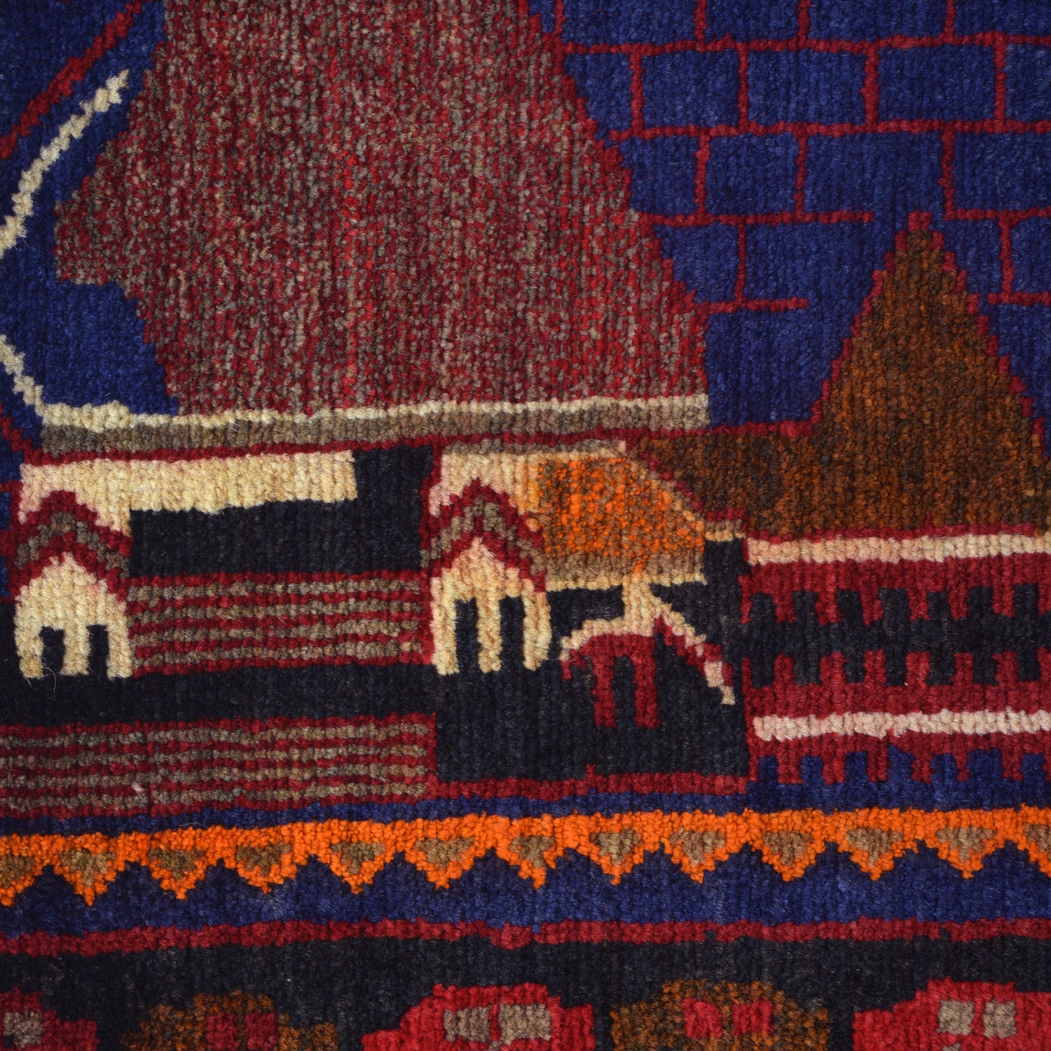 Handmade Pictorial Rug 2' 5" x 3' 1" (ft)- No.3291