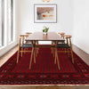 Red Color Bokhara Carpet 9' 8" x 12' 7" (ft) - No. 3344