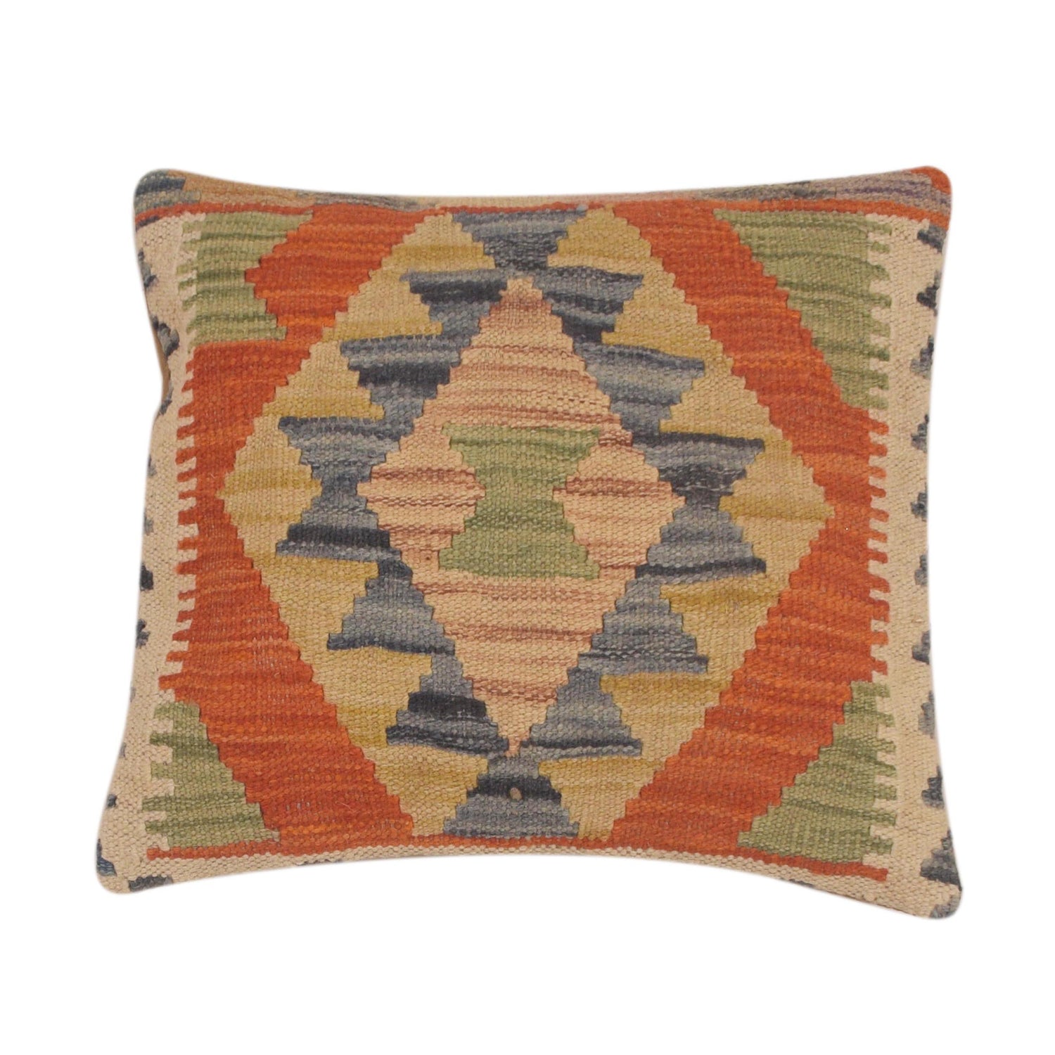 Vegetable Kilim Cushion Cover 1' 4" x 1' 6" (ft) - No. 34461