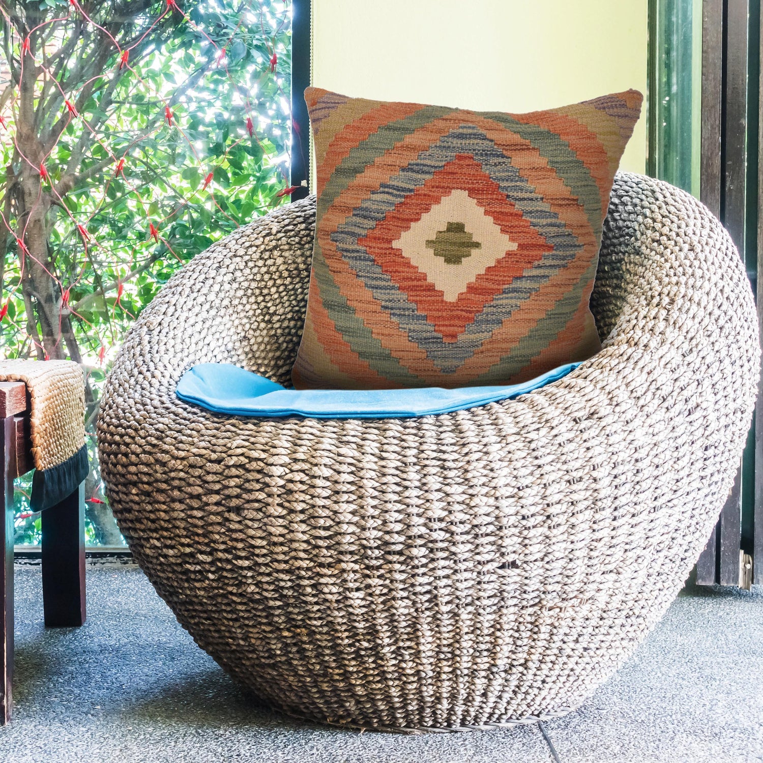 Handmade Kilim Cushion 1' 7" x 1' 7" (ft) - No. 34462