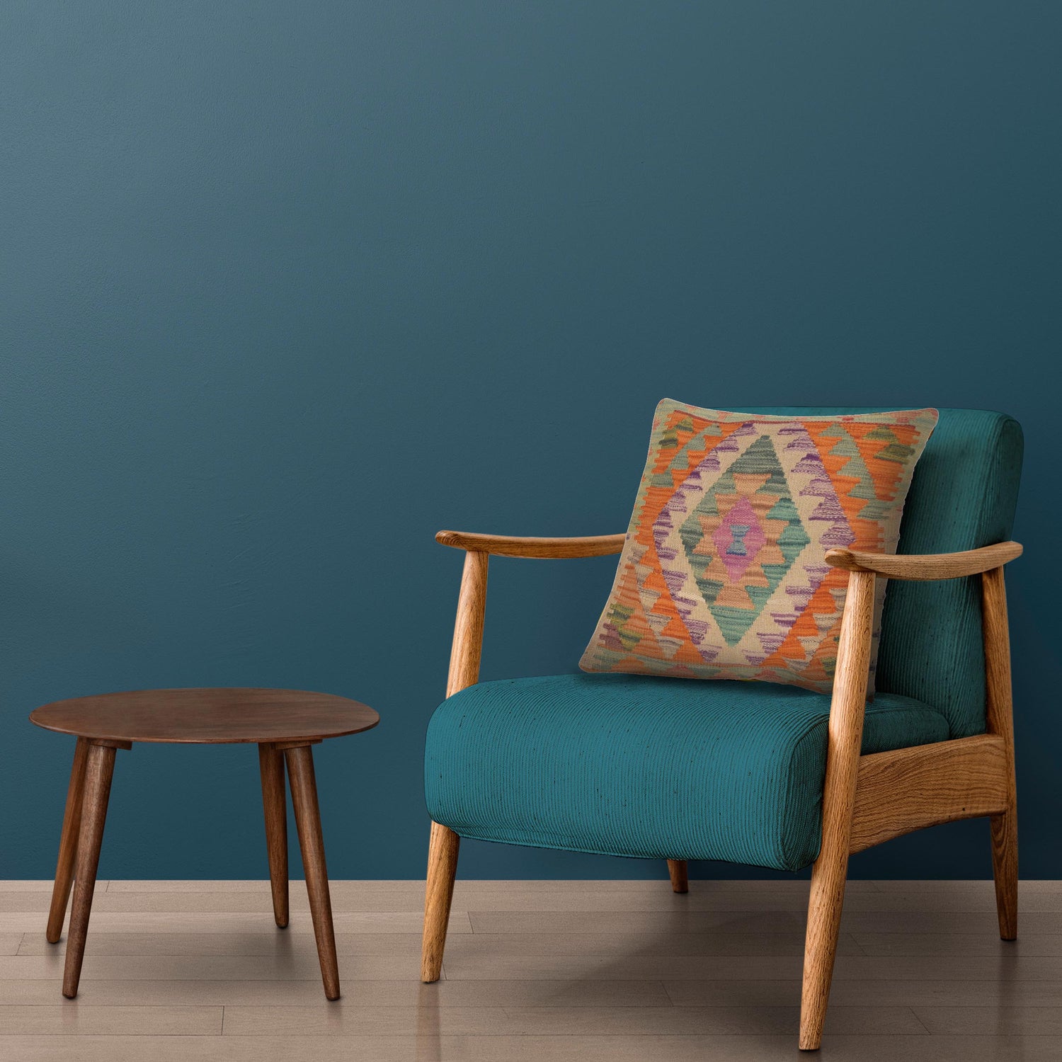 Hand Knotted Kilim Cushion 1' 6" x 1' 6" (ft) - No. 34463