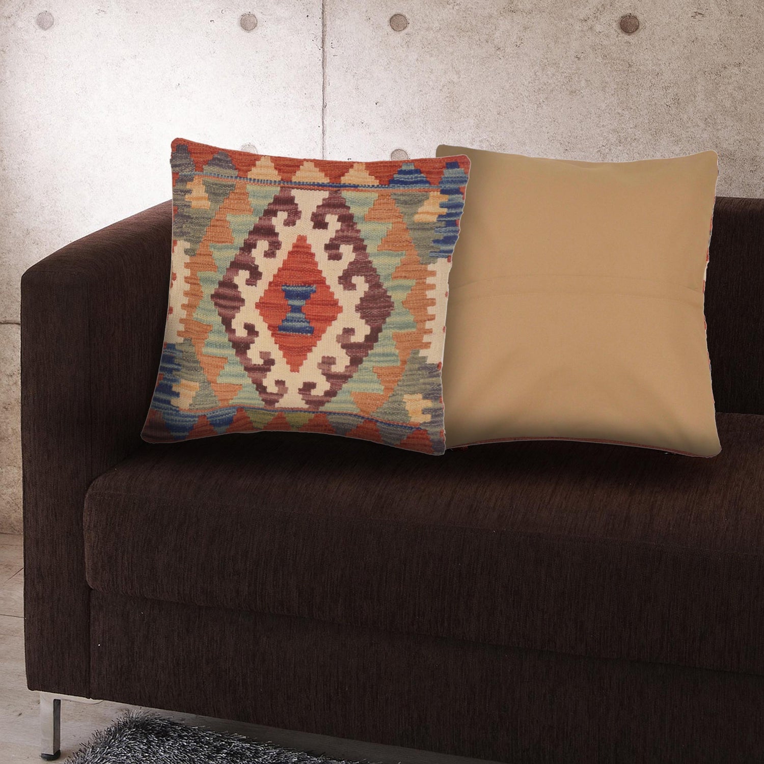 Handmade Kilim Cushion 1' 6" x 1' 6" (ft) - No. 34469