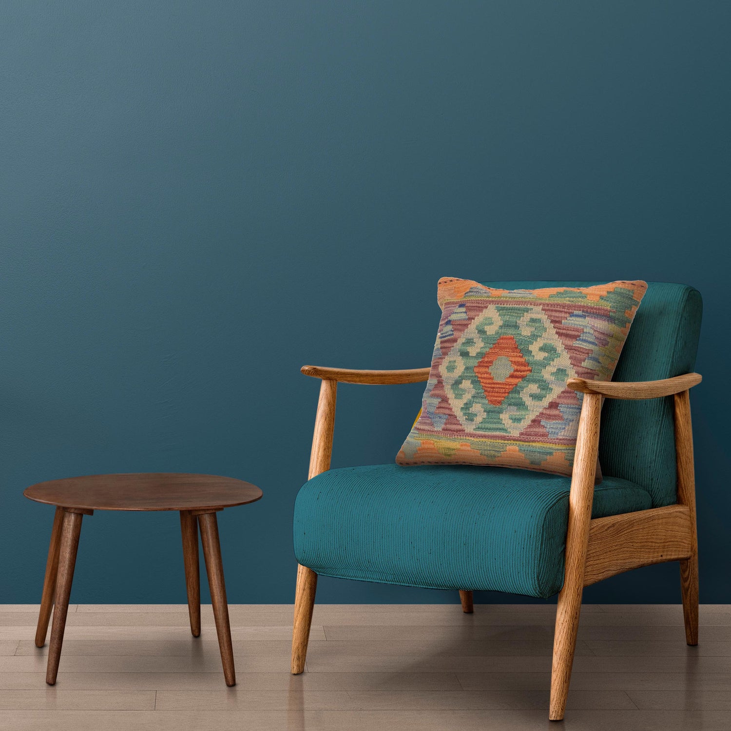 Square Size Kelim Cushion 1' 6" x 1' 7" (ft) - No. 34472