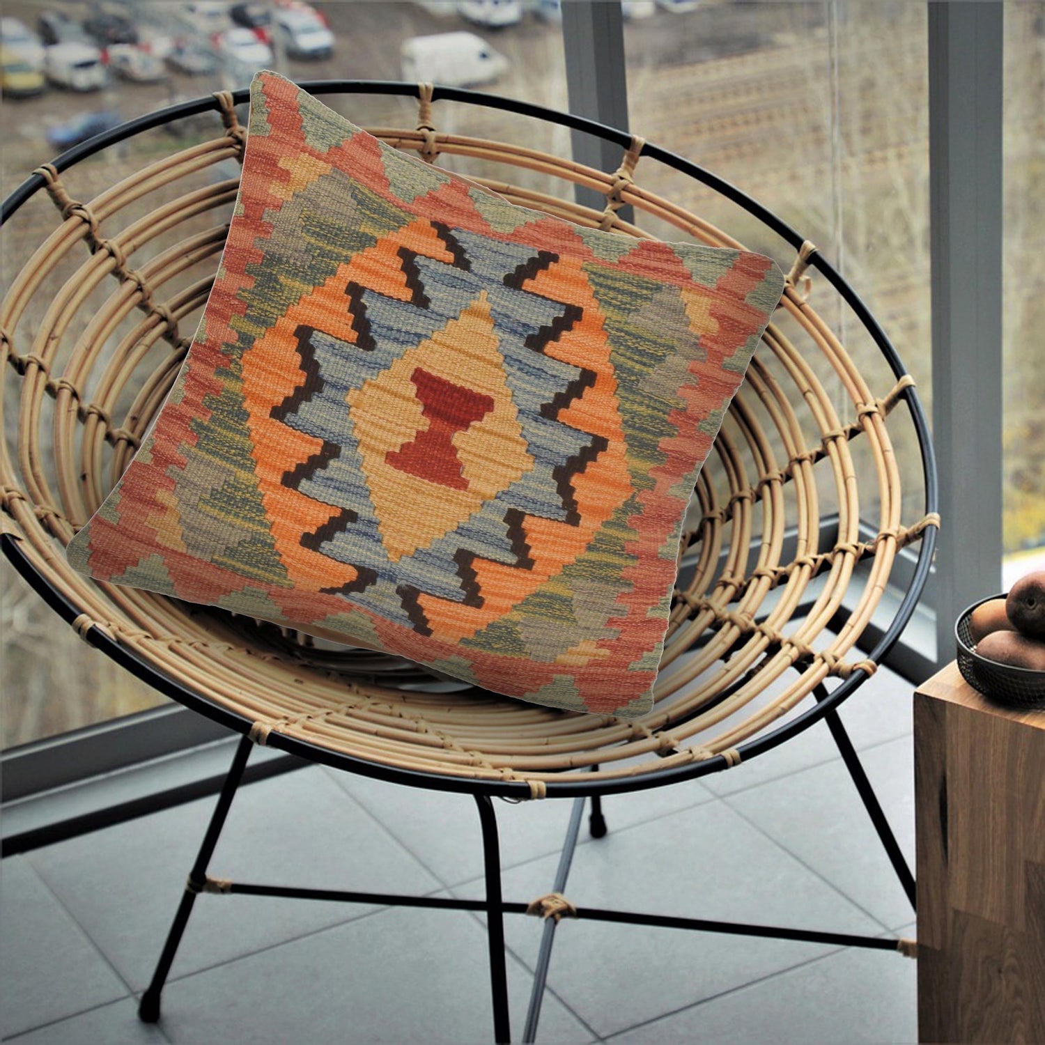 Kilim Cushion Covers 1' 6 x 1' 6 (ft) - No. 34477