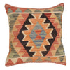 Turkish Design Kilim Cushion 1' 6" x 1' 7" (ft) - No. 34490