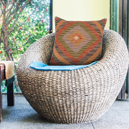 Square Size Kelim Cushion 1' 7" x 1' 7" (ft) - No. 34498