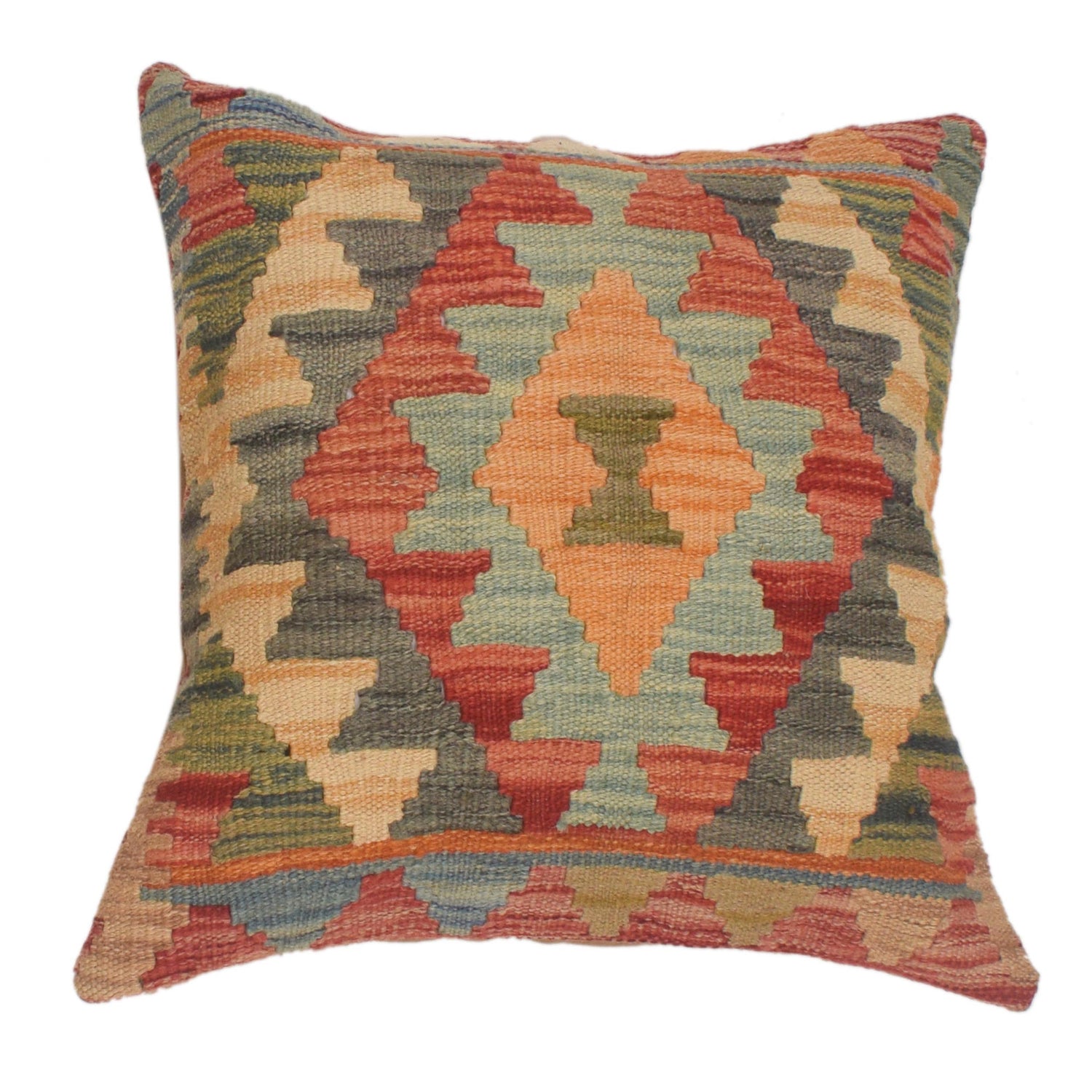 Turkish Design Kilim Cushion 1' 6" x 1' 6" (ft) - No. 34500