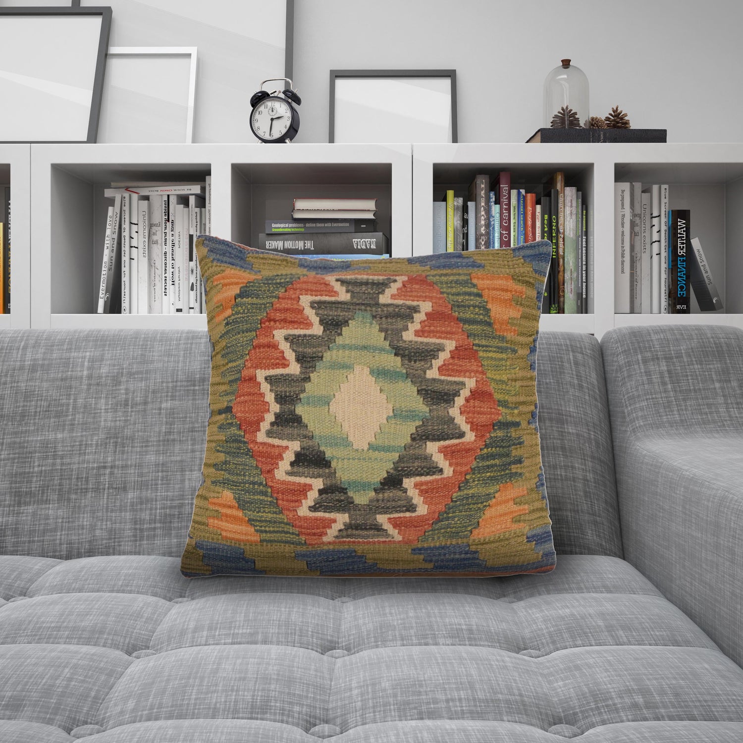 Handmade Kilim Cushion 1' 6" x 1' 6" (ft) - No. 34503