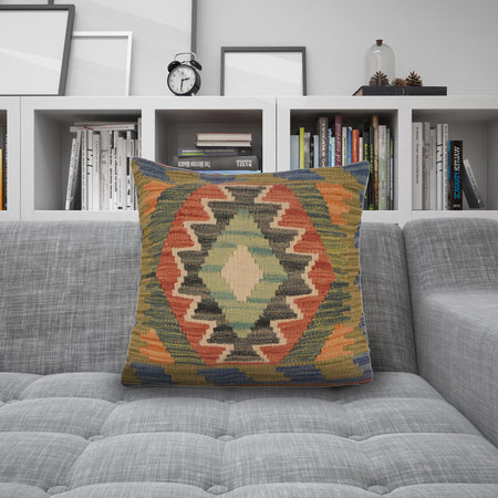 Handmade Kilim Cushion 1' 6" x 1' 6" (ft) - No. 34503
