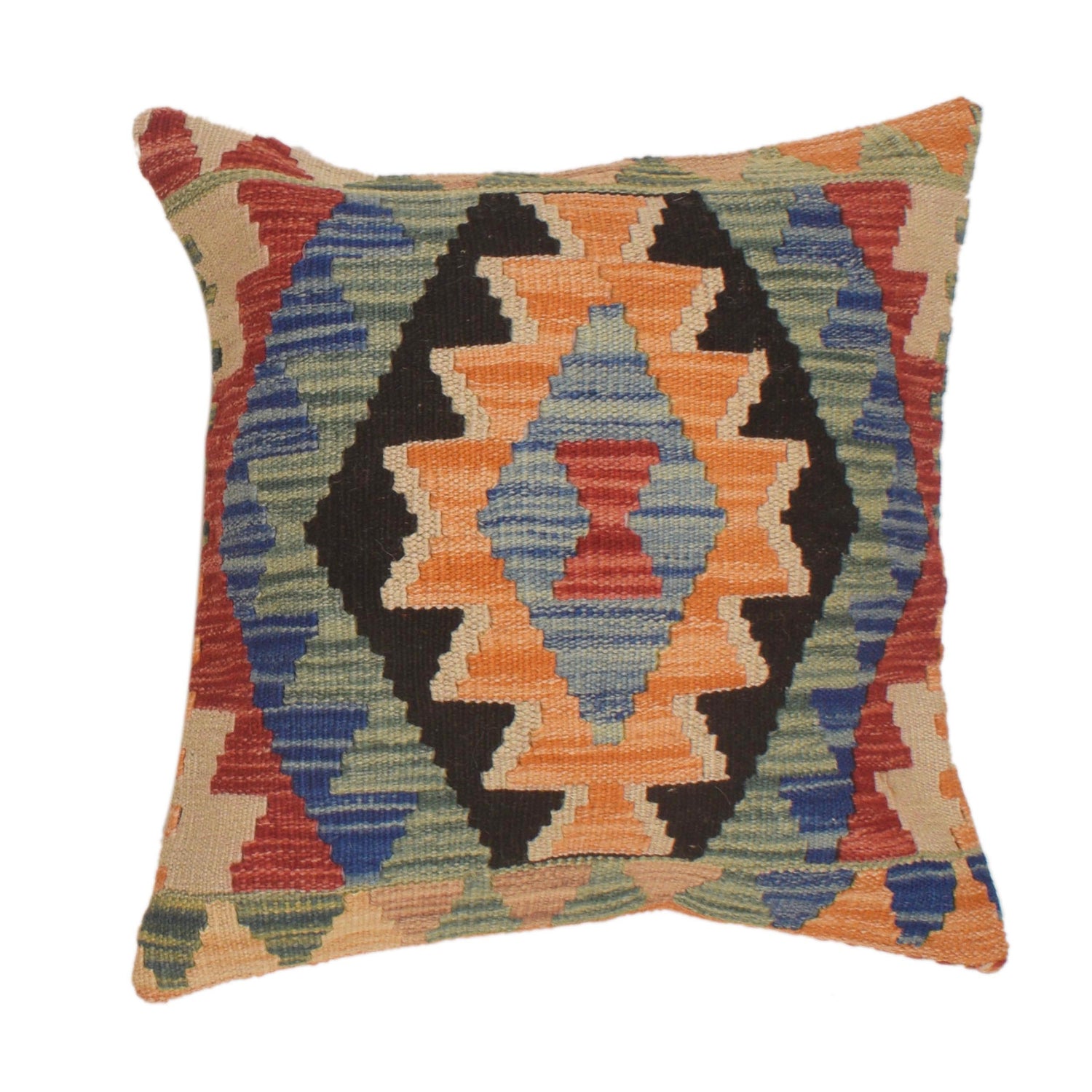 Turkish Style Kelim Cushion 1' 6" x 1' 6" (ft) - No. 34506
