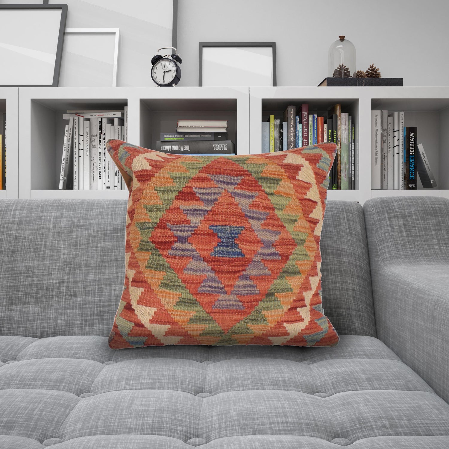 Turkish Design Kilim Cushion 1' 7" x 1' 7" (ft) - No. 34511