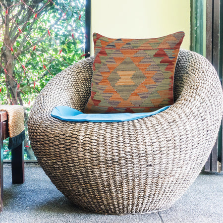 Square Size Kelim Cushion 1' 5 x 1' 5 (ft) - No. 34515