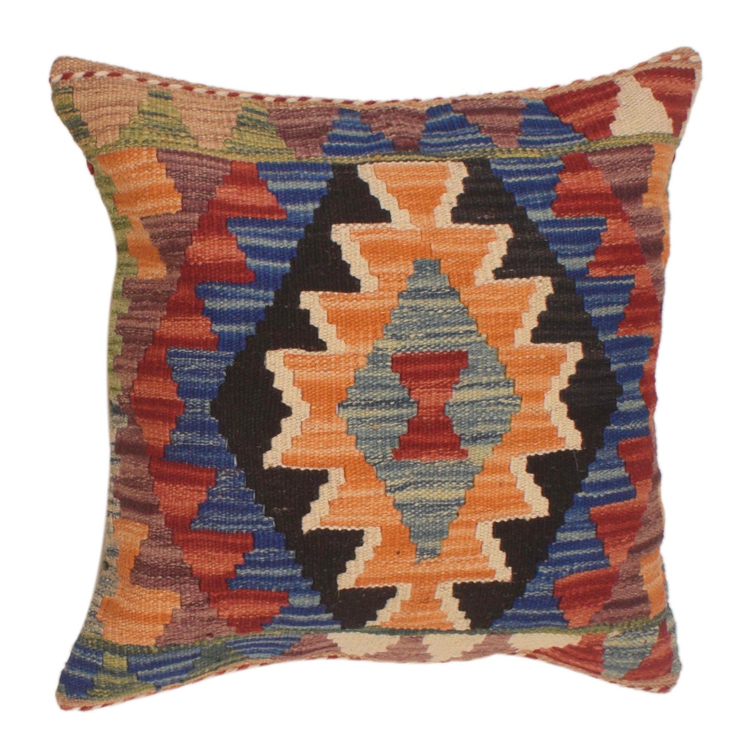 Turkish Style Kelim Cushion 1' 6" x 1' 7" (ft) - No. 34526