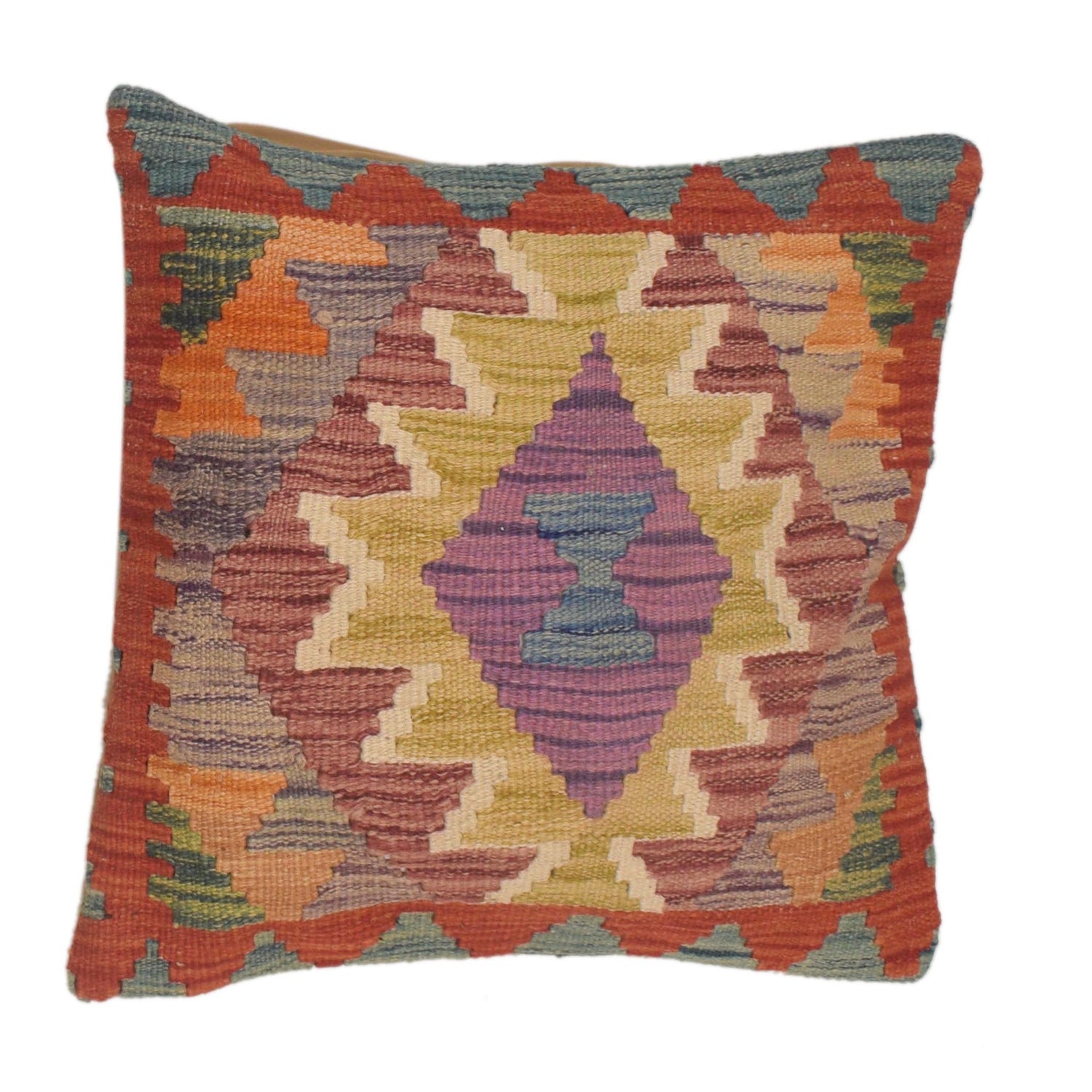 Turkish Design Kilim Cushion 1' 6" x 1' 6" (ft) - No. 34531